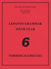 Lepanto Grammar 6 Workbook Teacher Key